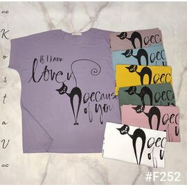 Фотография Футболка женская F252 mix р.54-60 "Kosta" недорого оптом от прямого поставщика