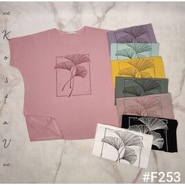 Фотография Футболка женская F253 mix р.54-60 "Kosta" недорого оптом от прямого поставщика