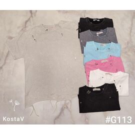 Фотография Футболка женская G113 mix р.46-48 "Kosta" недорого оптом от прямого поставщика