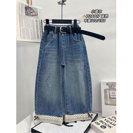 Фотография Джинсы детские на девочку 26017 blue р.110-150 "Meloria" недорого оптом от прямого поставщика