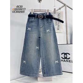 Фотография Джинсы детские на девочку 26032 l.blue р.110-150 "Meloria" недорого оптом от прямого поставщика