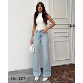 Фотография Джинсы женские 2064-1577 l.blue р.34-40 "Jeans Style" недорого оптом от прямого поставщика
