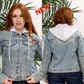 Куртка жіноча демісезонна 414 l.blue р.L-5XL "Beki" недорого оптом від прямого постачальника