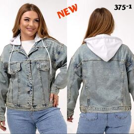 Куртка жіноча демісезонна 375-1 l.blue р.L-5XL "Beki" недорого оптом від прямого постачальника