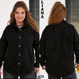 Сорочка жіноча 471 black р.2XL-5XL "Beki" недорого оптом від прямого постачальника