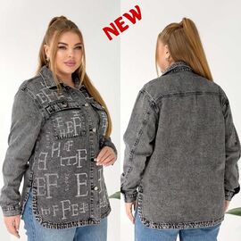 Сорочка жіноча 532 grey р.3XL-8XL "Beki" недорого оптом від прямого постачальника