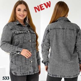 Сорочка жіноча 533 grey р.XL-6XL "Beki" недорого оптом від прямого постачальника
