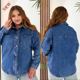 Сорочка жіноча 463 blue р.3XL-5XL "Beki" недорого оптом від прямого постачальника