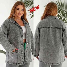 Сорочка жіноча 348 grey р.XL-6XL "Beki" недорого оптом від прямого постачальника