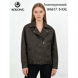 Фотография Куртка женская демисезонная W6617 brown р.S-2XL "Immei" недорого оптом от прямого поставщика