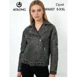 Куртка жіноча демісезонна W6607 grey р.S-2XL "Immei" недорого оптом від прямого постачальника