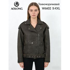 Куртка жіноча демісезонна W6602 brown р.S-2XL "Immei" недорого оптом від прямого постачальника