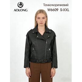 Куртка жіноча демісезонна W6609 brown р.S-2XL "Immei" недорого оптом від прямого постачальника