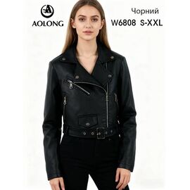 Куртка жіноча демісезонна W6808 black р.S-2XL "Immei" недорого оптом від прямого постачальника