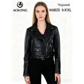 Куртка жіноча демісезонна W6820 black р.S-2XL "Immei" недорого оптом від прямого постачальника