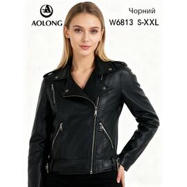 Куртка жіноча демісезонна W6813 black р.S-2XL "Immei" недорого оптом від прямого постачальника