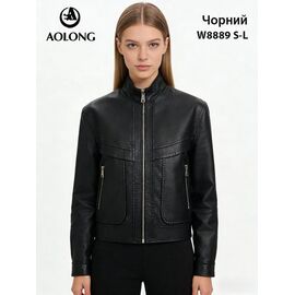 Куртка жіноча демісезонна W8889 black р.S-L "Immei" недорого оптом від прямого постачальника