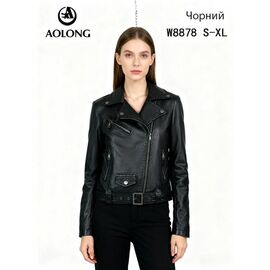 Куртка жіноча демісезонна W8878 black р.S-XL "Immei" недорого оптом від прямого постачальника