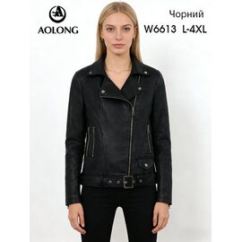 Куртка жіноча демісезонна W6613 black р.L-4XL "Immei" недорого оптом від прямого постачальника