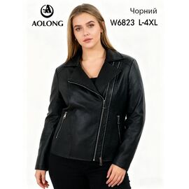Куртка жіноча демісезонна W6823 black р.L-4XL "Immei" недорого оптом від прямого постачальника