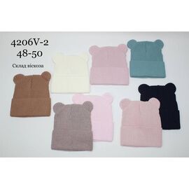 Фотография Шапка детская унисекс 4206V-2 mix р.48-50 "SELFI" недорого оптом от прямого поставщика