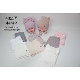 Фотография Шапка детская унисекс 4353V mix р.44-46 "SELFI" недорого оптом от прямого поставщика