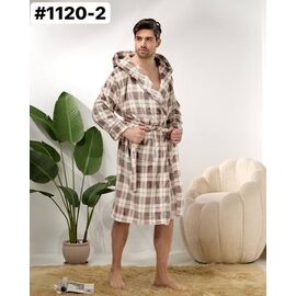 Фотография Халат мужской 1120-2 beige р.48-58 "HOME STYLE" недорого оптом от прямого поставщика