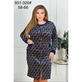 Фотография Халат женский 601-320 navy р.58-66 "HOME STYLE" недорого оптом от прямого поставщика