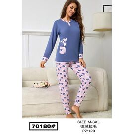 Фотография Костюм женский 70180 blue р.50-58 "HOME STYLE" недорого оптом от прямого поставщика