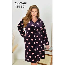 Фотография Халат женский 703-W4 purple р.54-62 "HOME STYLE" недорого оптом от прямого поставщика