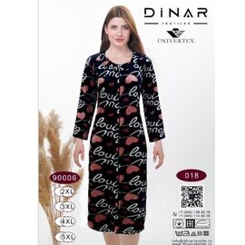 Фотография Халат женский 90006 black р.52-58 "HOME STYLE" недорого оптом от прямого поставщика