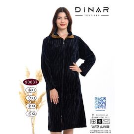 Фотография Халат женский 90037 navy р.58-64 "HOME STYLE" недорого оптом от прямого поставщика