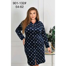 Фотография Халат женский 901-132 navy р.54-62 "HOME STYLE" недорого оптом от прямого поставщика