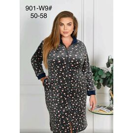 Фотография Халат женский 901-W9 khaki р.50-58 "HOME STYLE" недорого оптом от прямого поставщика