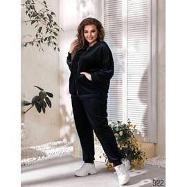 Костюм спортивний жіночий теплий 922 black р.60-66 "HOME STYLE" недорого оптом від прямого постачальника