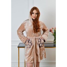 Фотография Халат женский RL1044 beige р.48-52 "HOME STYLE" недорого оптом от прямого поставщика