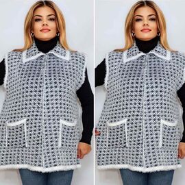 Фотография Жилетка женская RL1059 grey р.54-58 "HOME STYLE" недорого оптом от прямого поставщика