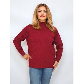 Фотография Свитер женский RL1061 wine р.52-56 "HOME STYLE" недорого оптом от прямого поставщика