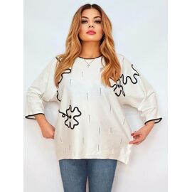 Фотография Свитер женский RL954 white р.54-58 "HOME STYLE" недорого оптом от прямого поставщика