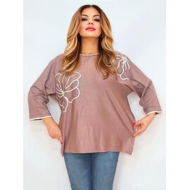 Фотография Свитер женский RL965 beige р.54-58 "HOME STYLE" недорого оптом от прямого поставщика