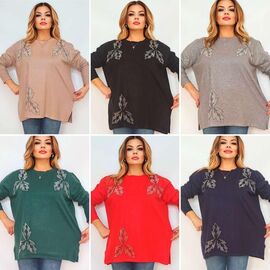 Светр жіночий RL970 black р.58-64 "HOME STYLE" недорого оптом від прямого постачальника