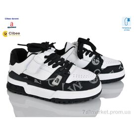 Фотография Кроссовки детские модные Весна/осень T861-2 black-white (6 пар р.32-37) "Clibee-Doremi" недорого оптом от прямого поставщика