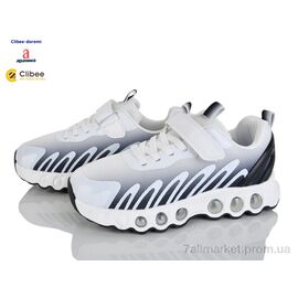 Фотография Кроссовки детские модные Весна/осень LC1183 white-black (6 пар р.31-36) "Clibee-Doremi" недорого оптом от прямого поставщика