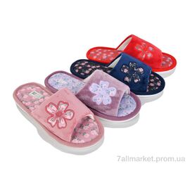 Фотография Тапки женские для дома Весна/осень H30 mix (12 пар р.36-41) "Optstok" недорого оптом от прямого поставщика
