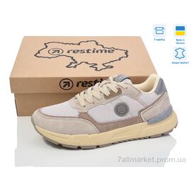 Фотография Кроссовки мужские модные Весна/осень FM026283 beige (8 пар р.41-46) "Restime" недорого оптом от прямого поставщика