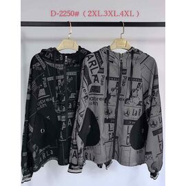 Фотография Кофта спортивная женская D2250 black р.2XL-4XL "Immei" недорого оптом от прямого поставщика