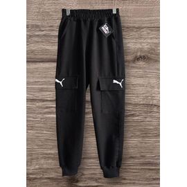 Фотография Штаны детские спортивные на мальчика SV1473 black р.7-12 "WHITE" недорого оптом от прямого поставщика