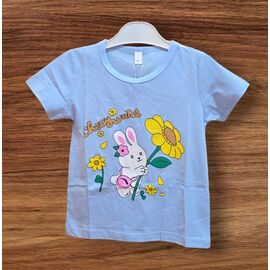 Фотография Футболка детская на девочку SV1488 l.blue р.1-3 "WHITE" недорого оптом от прямого поставщика