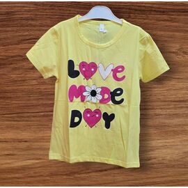 футболка дитяча на дівчинку SV1507 yellow р.3-7 "WHITE" недорого оптом від прямого постачальника