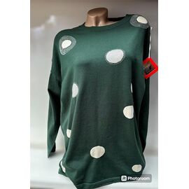 Фотография Свитер женский 24046 green р.52-56 "PULSE" недорого оптом от прямого поставщика